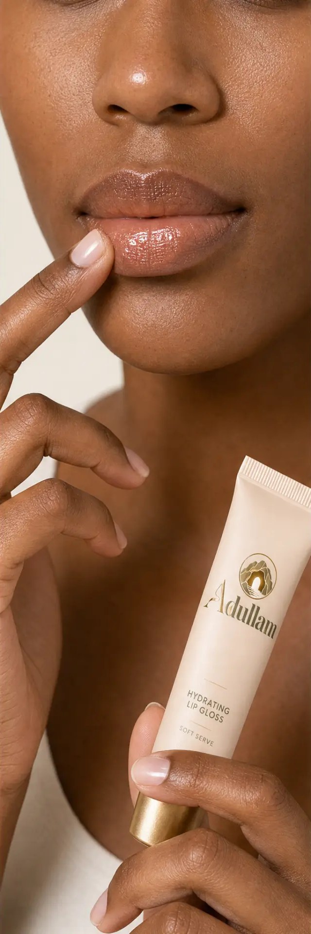 Pressing Soft Serve in with a fingertip